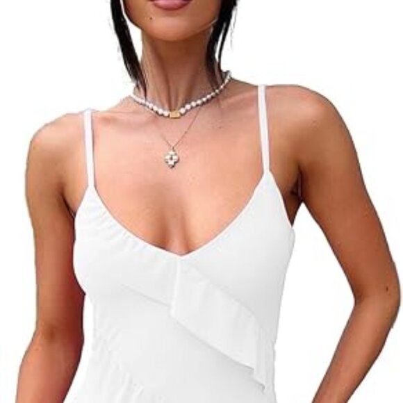 Elegant Ruffle Maxi Cocktail Party Dresses - Picture 3 of 5